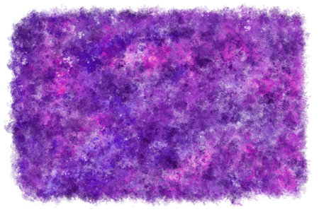 colorful night sky and space background as watercolor illustrationの写真素材