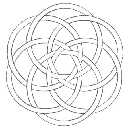 illustration of a circular black and white pattern in the form of a mandala to color for a coloring bookの写真素材