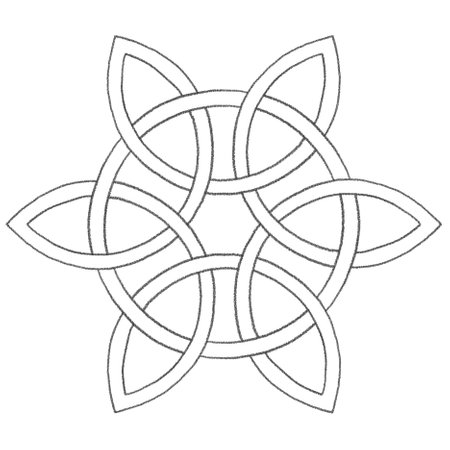illustration of a circular black and white pattern in the form of a mandala to color for a coloring bookの写真素材
