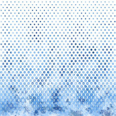 illustration of a dotted halftone background with gradient and watercolor splashes on whiteの写真素材