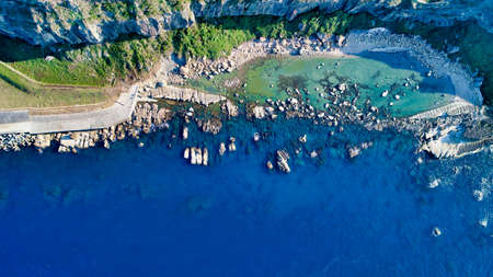 Aerial view of Northeast corner of Taiwan, New Taipei City, Taiwan