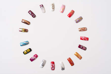 A set of false nailsの写真素材