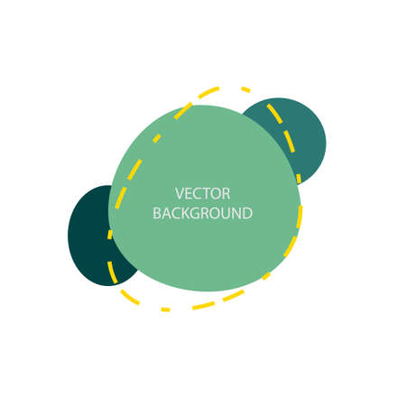 Vector graphic background in green tones. Bright and stylish screensaver with geometric shapes and space for text. Futuristic trending postcard design.のイラスト素材
