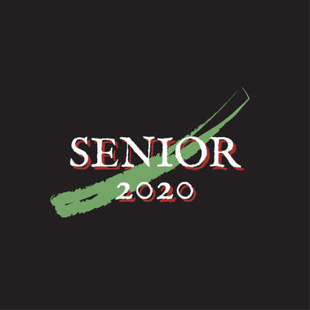 Senior 2020. Stylish graduation design for printing on t-shirts and hoodies.のイラスト素材