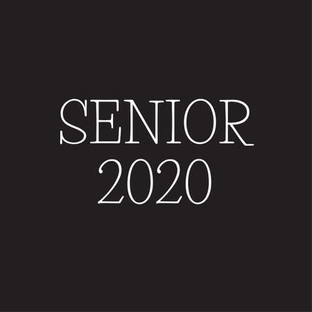 Senior 2020. Stylish graduation design for printing on t-shirts and hoodies.のイラスト素材