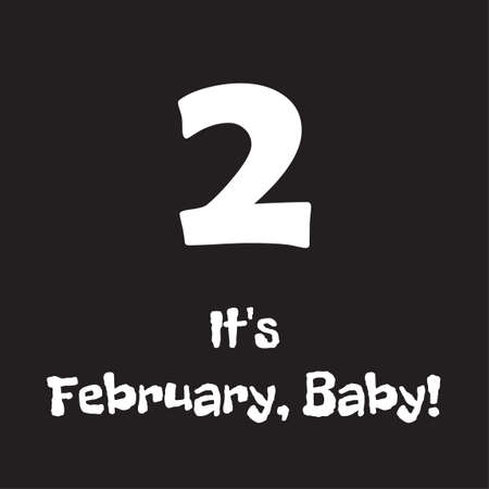 Funny phrase about the designation of the month of the year baby. Creative design on a dark background for printing on clothes and things.のイラスト素材