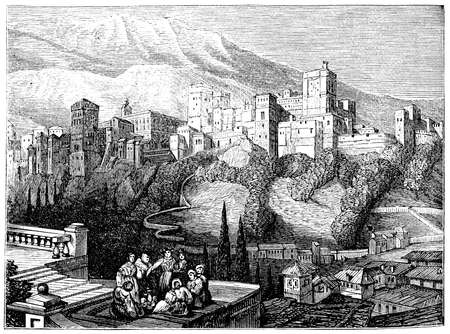 Digitally restored from a late 19th Century encyclopedia.の写真素材