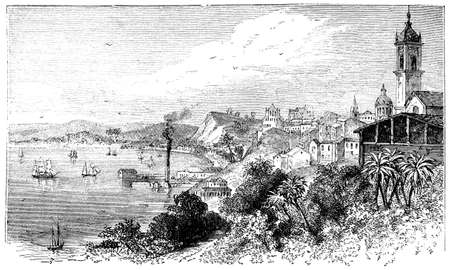 Digitally restored from a late 19th Century encyclopedia.の写真素材