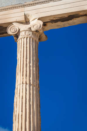 Column of the Ionic order against a blue skyの写真素材