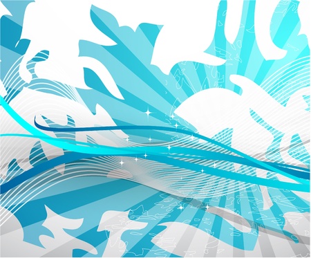 Blue abstract vector backgroundのイラスト素材