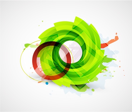 Abstract floral vector circle backgroundのイラスト素材