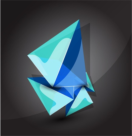 Glass transparent pyramid backgroundのイラスト素材