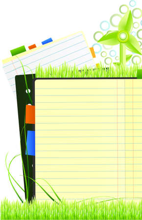 green note page conceptのイラスト素材