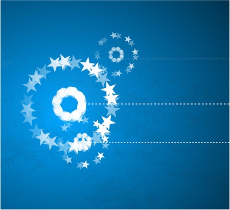 Blue Christmas backgroundのイラスト素材