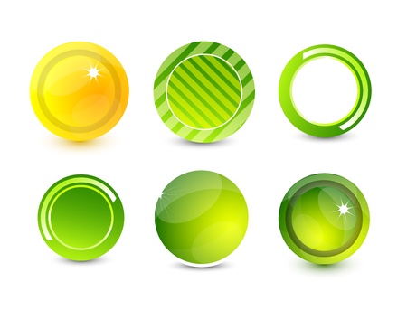 glossy round buttonsのイラスト素材