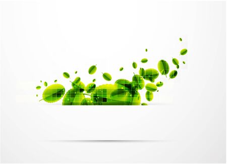 Abstract leaves. Nature vector backgroundのイラスト素材