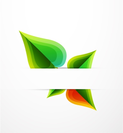 Abstract leaves. Nature vector backgroundのイラスト素材