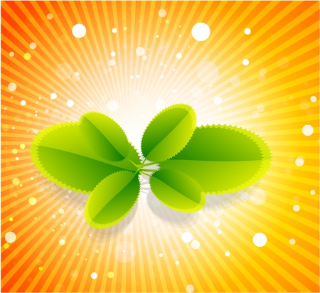 Shiny background and leavesのイラスト素材