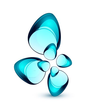Vector abstract glass shapes のイラスト素材