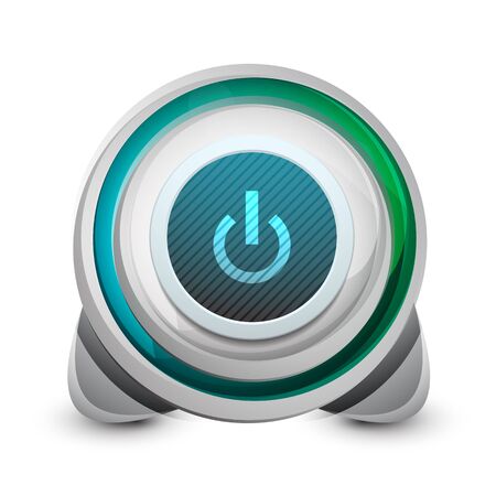 Colored power buttonの写真素材