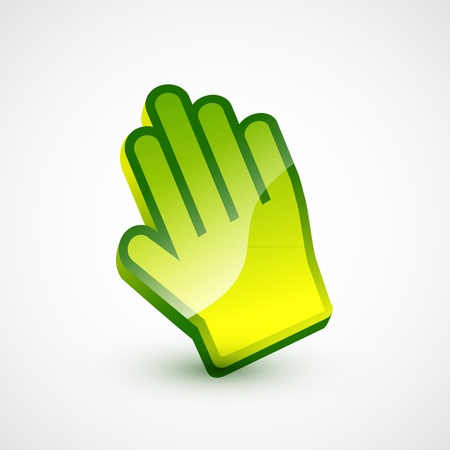 Vector colorful glossy hand pointerのイラスト素材