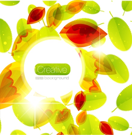 Vector abstract autumn leaf backgroundのイラスト素材