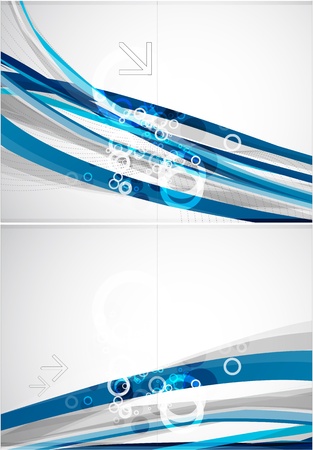 Abstract blue lines vector brochureのイラスト素材