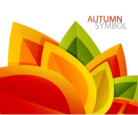 Vector abstract autumn leaf backgroundのイラスト素材