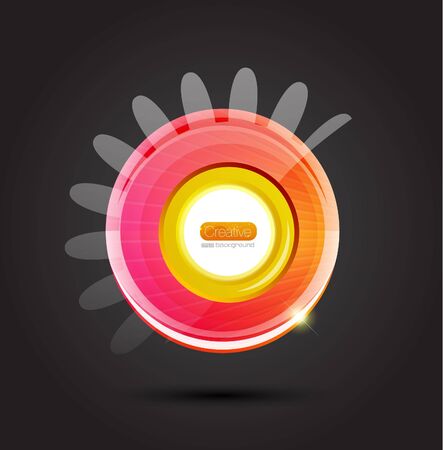 Bright glass circle vector backgroundのイラスト素材