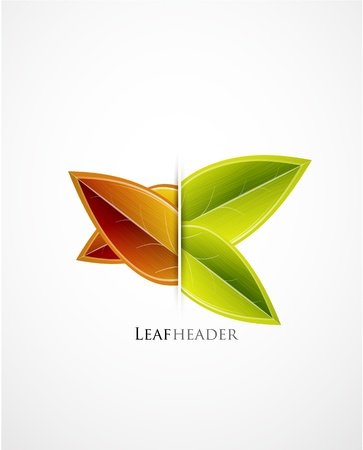 fall leaf green backgroundのイラスト素材