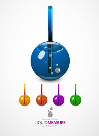 Liquid measure elementsのイラスト素材
