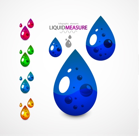 Liquid measure elementsのイラスト素材