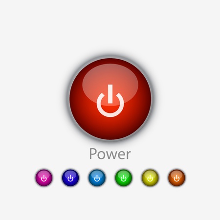 Vector power buttonのイラスト素材