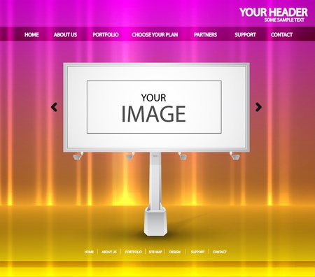 Billboard web pageのイラスト素材