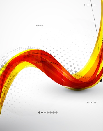 Flowing abstract orange wave backgroundのイラスト素材