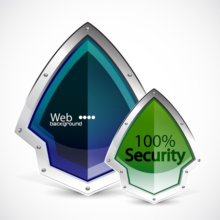 Protected and security iconsのイラスト素材