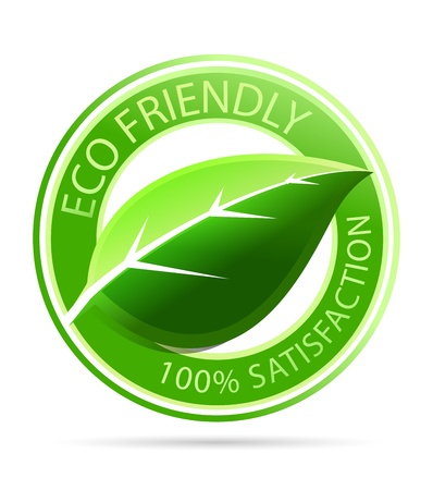 Vector green eco friendly tagsのイラスト素材