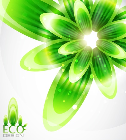 Eco leaf abstract backgroundのイラスト素材