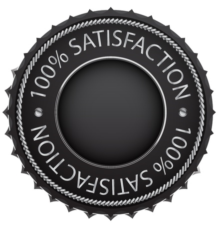 Black satisfaction labelのイラスト素材