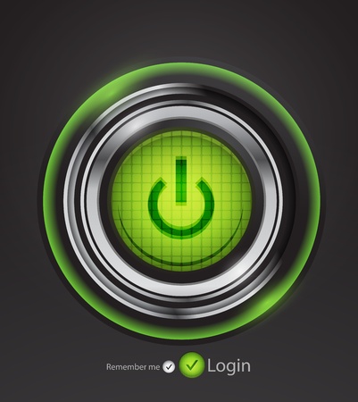 futuristic power buttonのイラスト素材