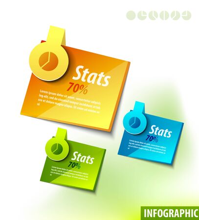 Infographics labelsのイラスト素材