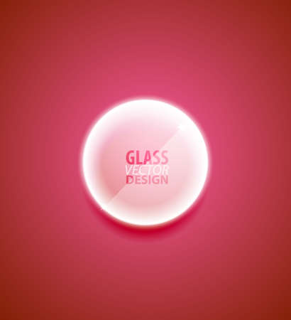 Transparent glass buttonのイラスト素材