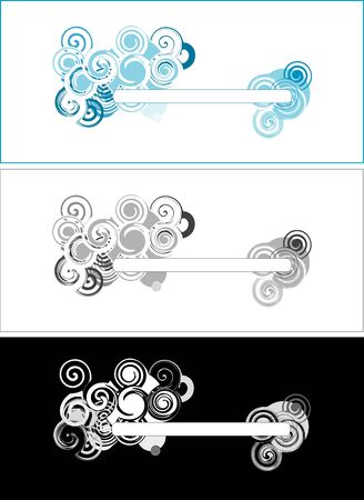 Set of swirly bannersのイラスト素材