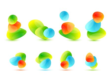 Abstract glass shapesのイラスト素材