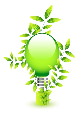 Nature light bulb iconのイラスト素材