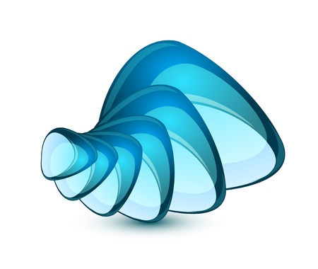 Abstract glass shapesのイラスト素材