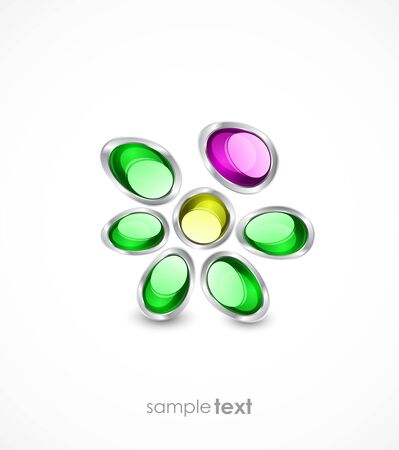 Abstract glass flowersのイラスト素材