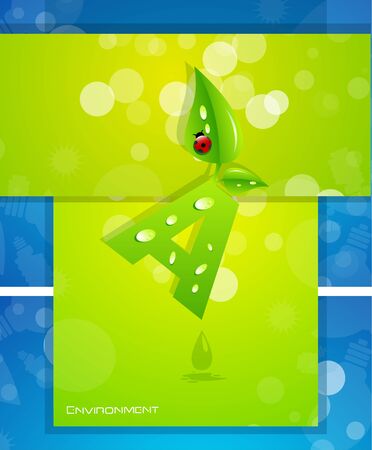 Nature letter colorful backgroundのイラスト素材