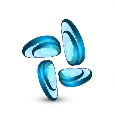 Abstract glass shapesのイラスト素材