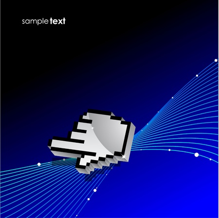 Hi-tech hand pointer backgroundのイラスト素材